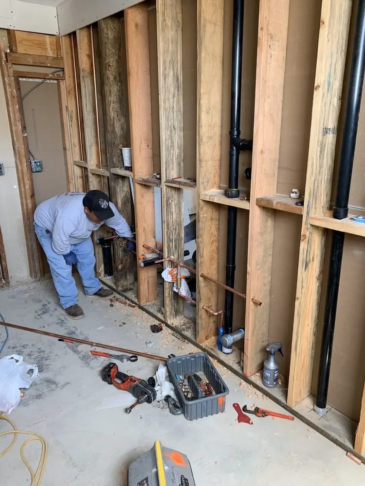 Commercial rough-in plumbing for Gas Line Repair in Harrington